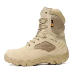 Botas de hombre, zapatos de trabajo de invierno y otoño, botines tácticos de combate en el desierto de las fuerzas especiales de calidad, botas de nieve de cuero