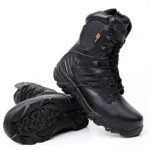 Botas de hombre, zapatos de trabajo de invierno y otoño, botines tácticos de combate en el desierto de las fuerzas especiales de calidad, botas de nieve de cuero