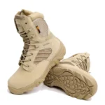 Botas de hombre, zapatos de trabajo de invierno y otoño, botines tácticos de combate en el desierto de las fuerzas especiales de calidad, botas de nieve de cuero