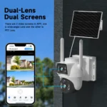 Cámara Solar 4G Sim para exteriores detección humanoide visión nocturna HD PTZ protección de seguridad batería integrada