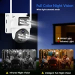 Cámara Solar 4G Sim para exteriores detección humanoide visión nocturna HD PTZ protección de seguridad batería integrada