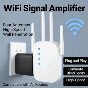 Repetidor WiFi Inalámbrico WALRAM de 300 Mbps, Router de Señal 2.4G, Extensor WiFi Inalámbrico de Largo Alcance 802.11N, Amplificador de Señal WiFi ▪