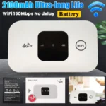 Router 4G LTE Inalámbrico Wifi, Hotspot Móvil de 2100mAh con Ranura para Tarjeta SIM, Hotspot de Bolsillo WIFI de 150mbps para Exteriores, Hogar, Oficina y Viajes