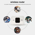 Router 4G LTE Inalámbrico Wifi, Hotspot Móvil de 2100mAh con Ranura para Tarjeta SIM, Hotspot de Bolsillo WIFI de 150mbps para Exteriores, Hogar, Oficina y Viajes